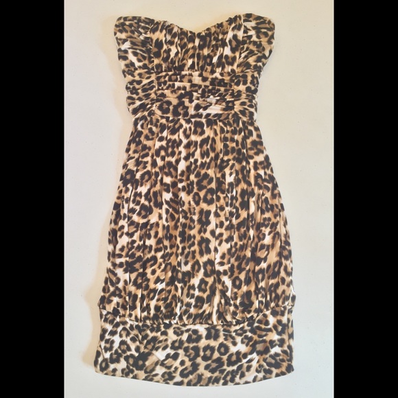 🐬 CLEARANCE ITEM: Twenty One Animal Print Strapless Dress/Tunic Top - Picture 1 of 8